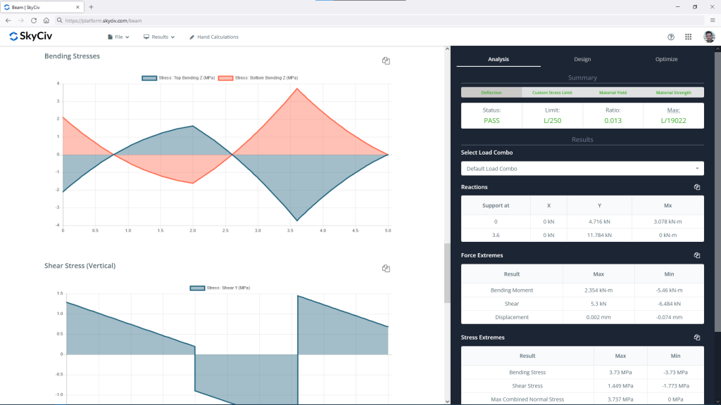 SkyCiv Beam Beam software