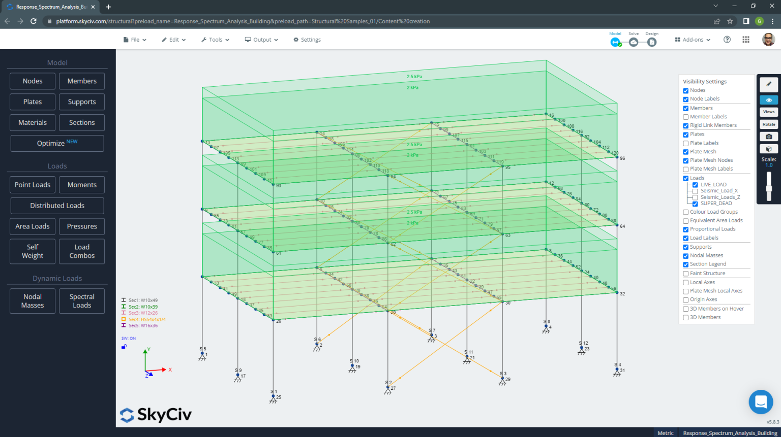 Response Spectrum Structural Engineering Response Spectrum Analysis: A Building Example | SkyCiv Engineering