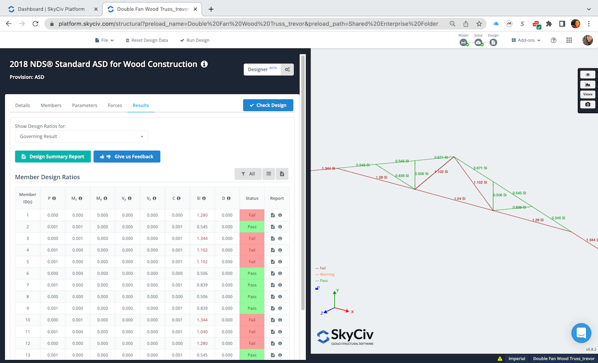 Frame calculator online, Frame analysis online