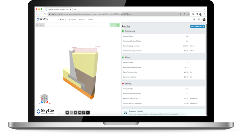 SkyCiv Retaining Wall Software | SkyCiv Engineering