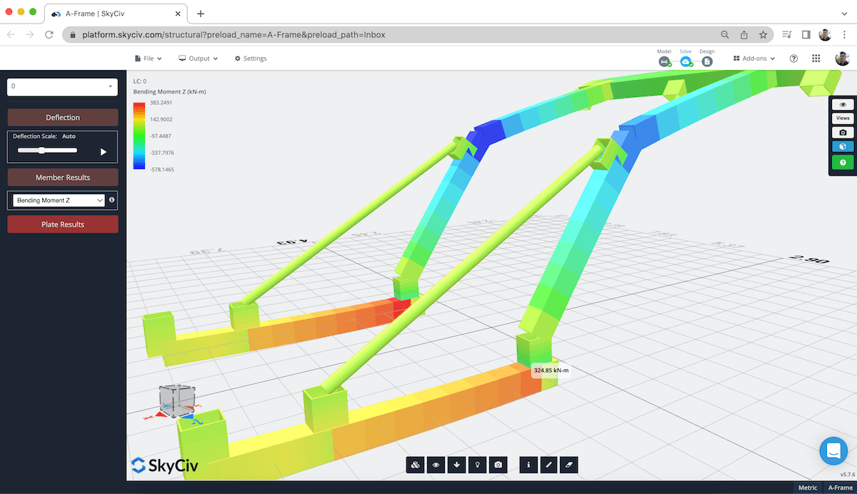 a-frame-naval-architechture-mechanical-engineering-software-fea-structural-analysis-skyciv-fem-min