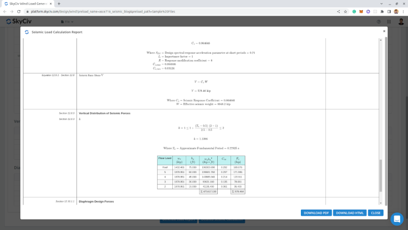 ASCE 7-16 Seismic Load Calculation Example Using Equivalent Lateral ...