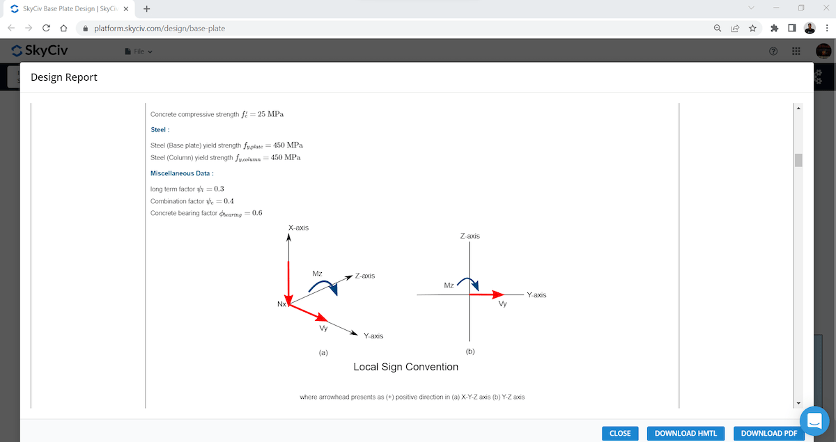 base plate design full calculation report