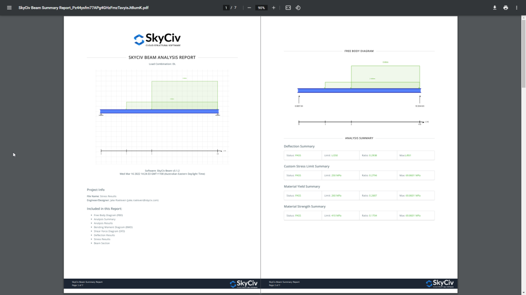 SkyCiv Beam Beam software