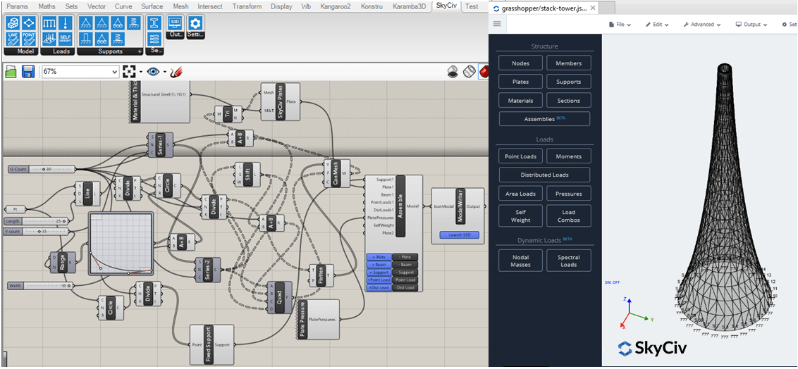 grasshopper-skyciv-plugin-screenshot-structural-analysis-cone-min