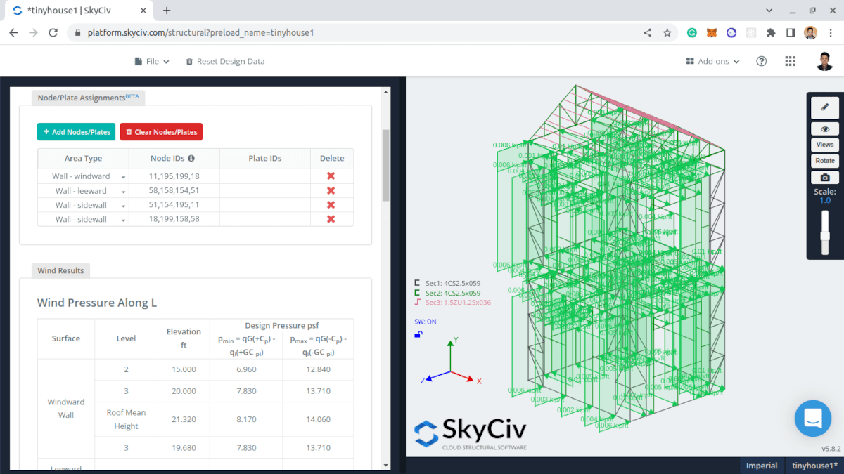 SkyCiv Load Generator in S3D