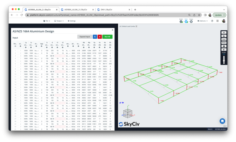 Aluminum Beam Calculator | SkyCiv Engineering