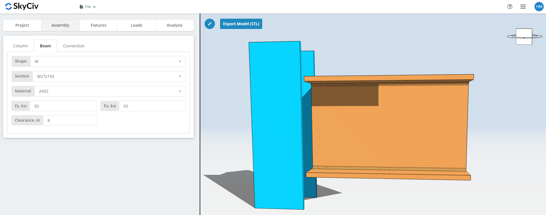 bolted flange plate moment connection