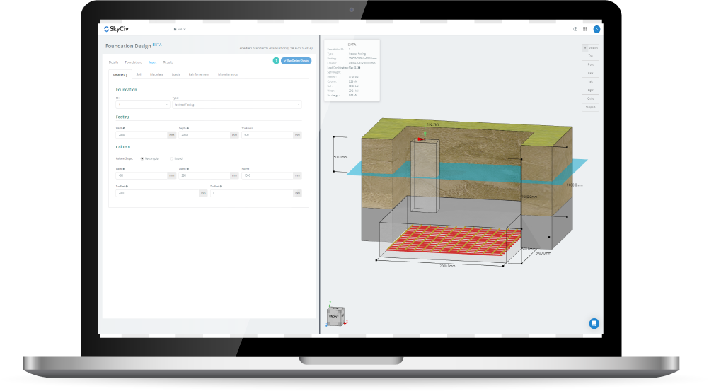 SkyCiv Foundation Design Software SkyCiv Engineering