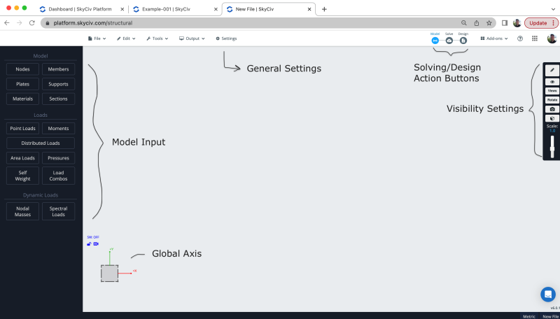 Simple Structural Analysis Model | SkyCiv Engineering