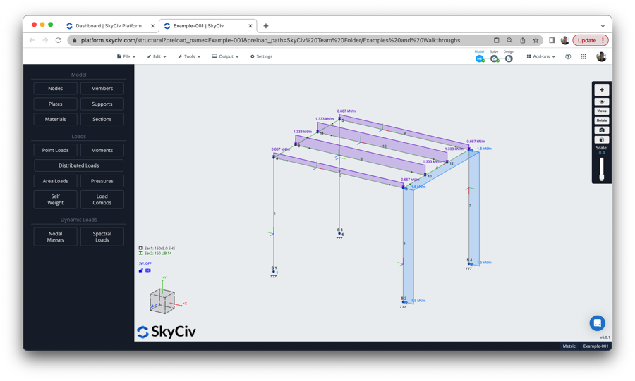 model simple structural analysis