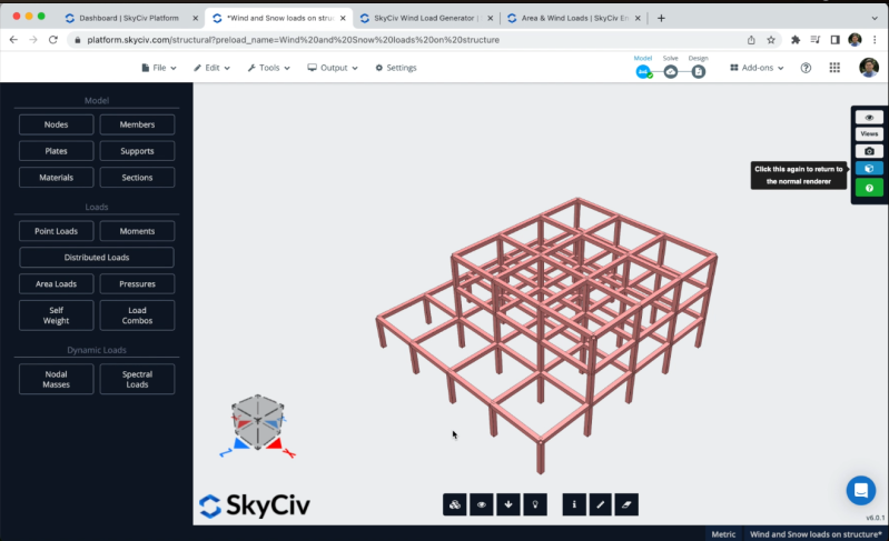 Sections applied on S3D