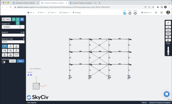 Dynamic Frequency Analysis in Structural 3D | SkyCiv