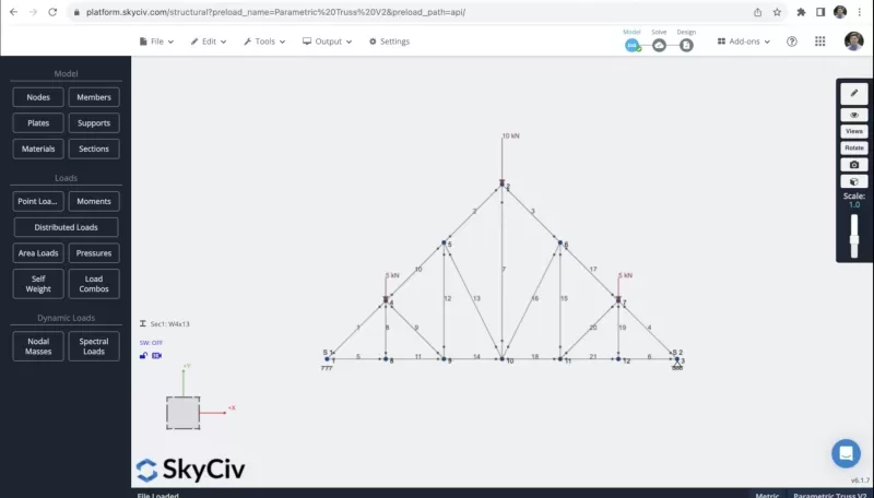 parametric truss modeling with API
