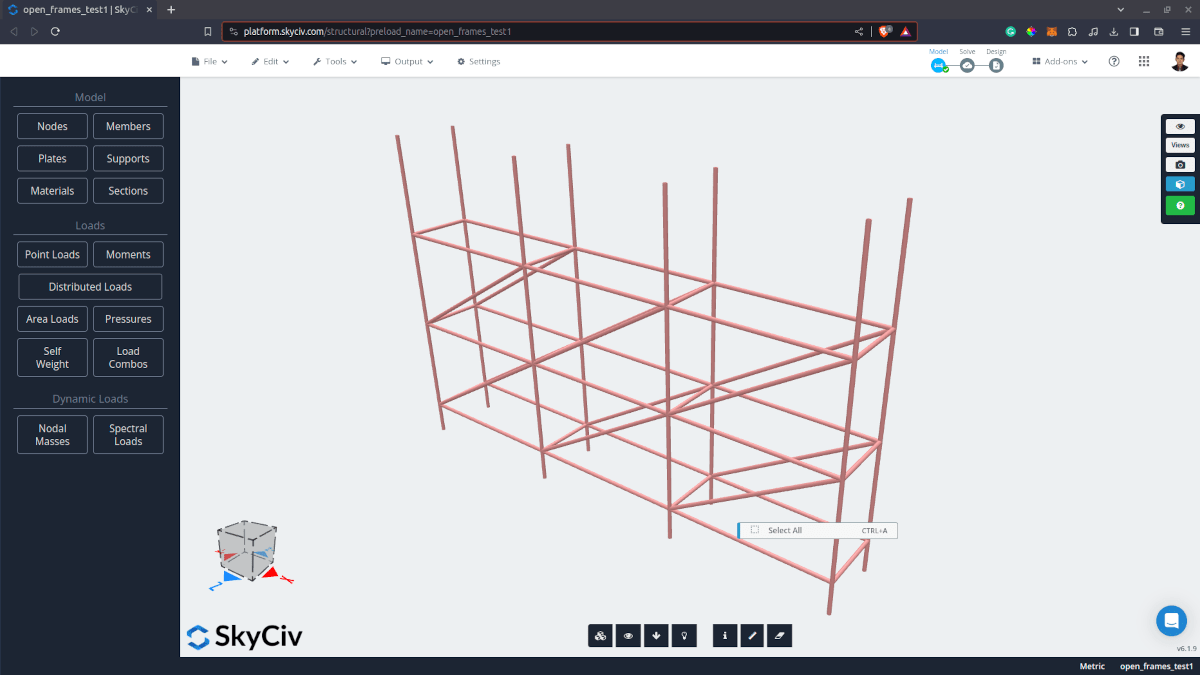 Modello di impalcatura in S3D
