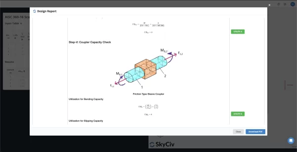 scaffolding design example in SkyCiv software