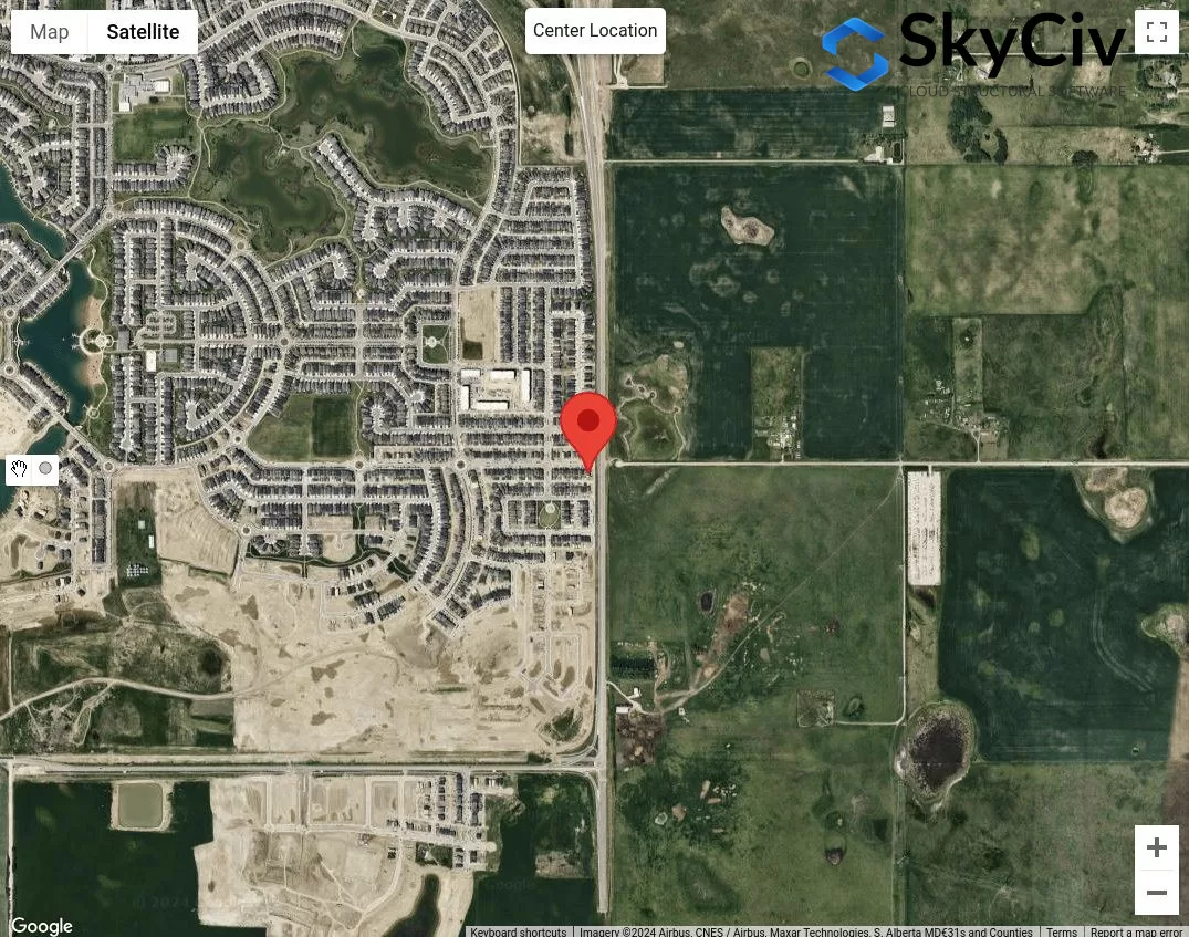 Site location for our example terrain category analysis