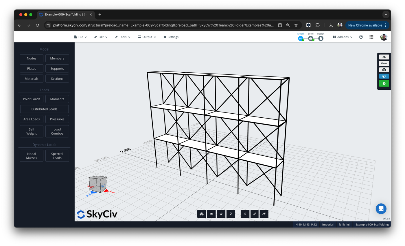 Scaffolding Load Capacity Calculator | SkyCiv Engineering