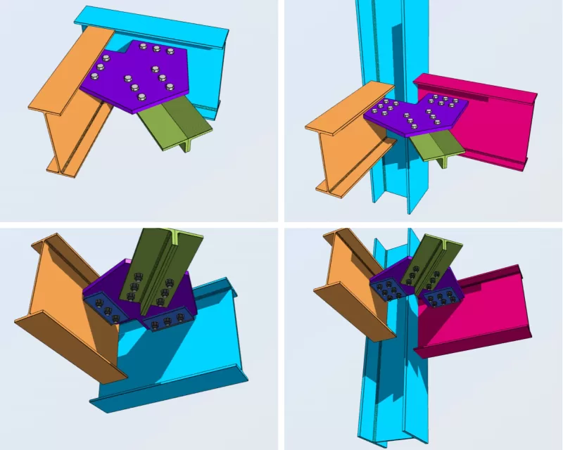 Horizontal bracing connection