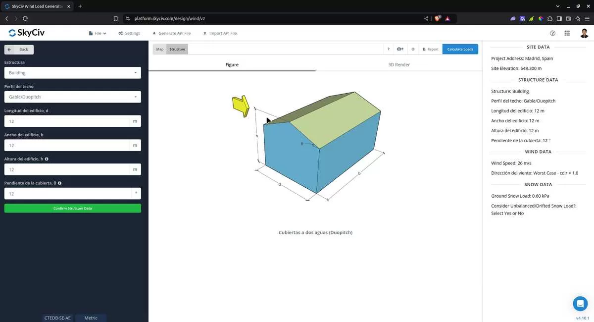 Structura Input Parameters for CTE DB-SE