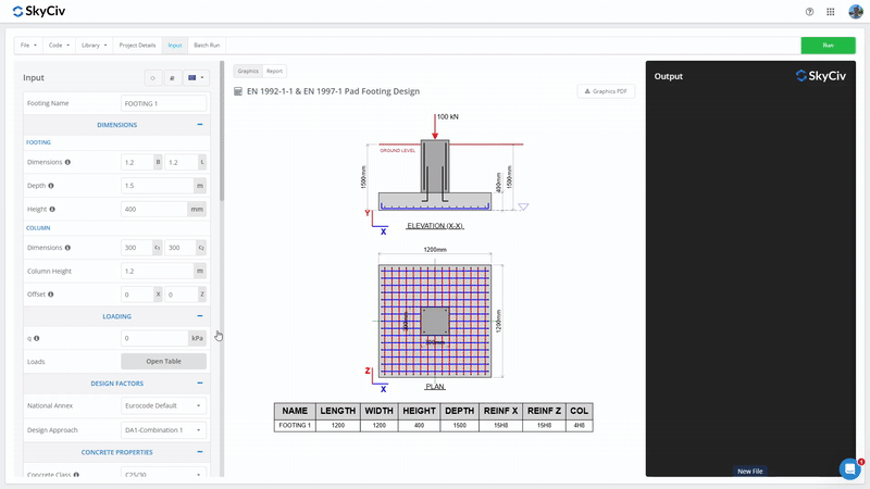 Eurocode Pad Footing Quick Design