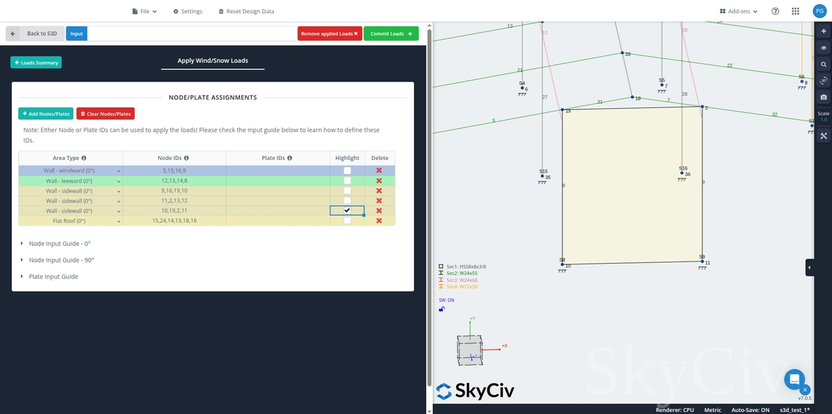 Area approximation for node input