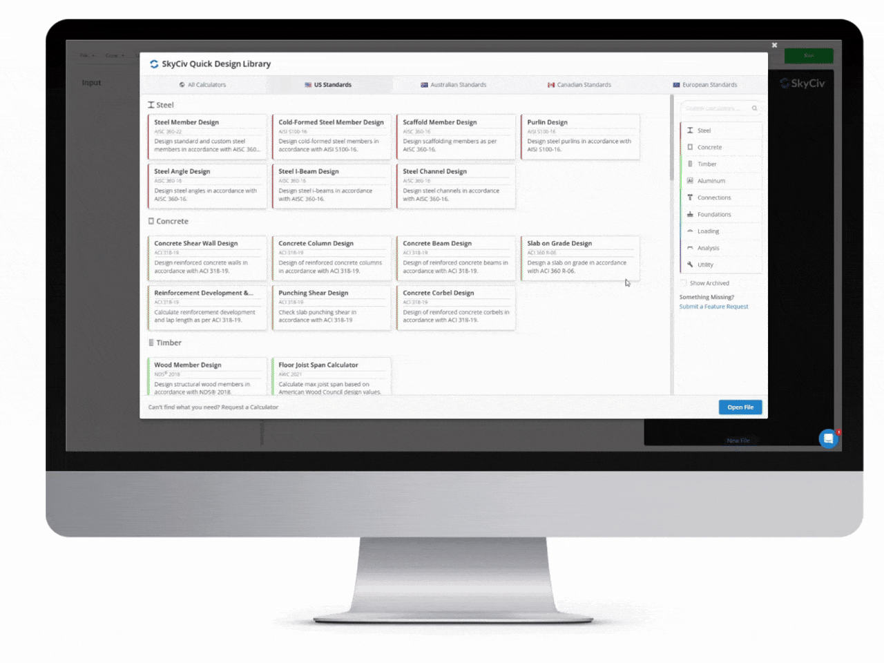 SkyCiv Quick Design Demo