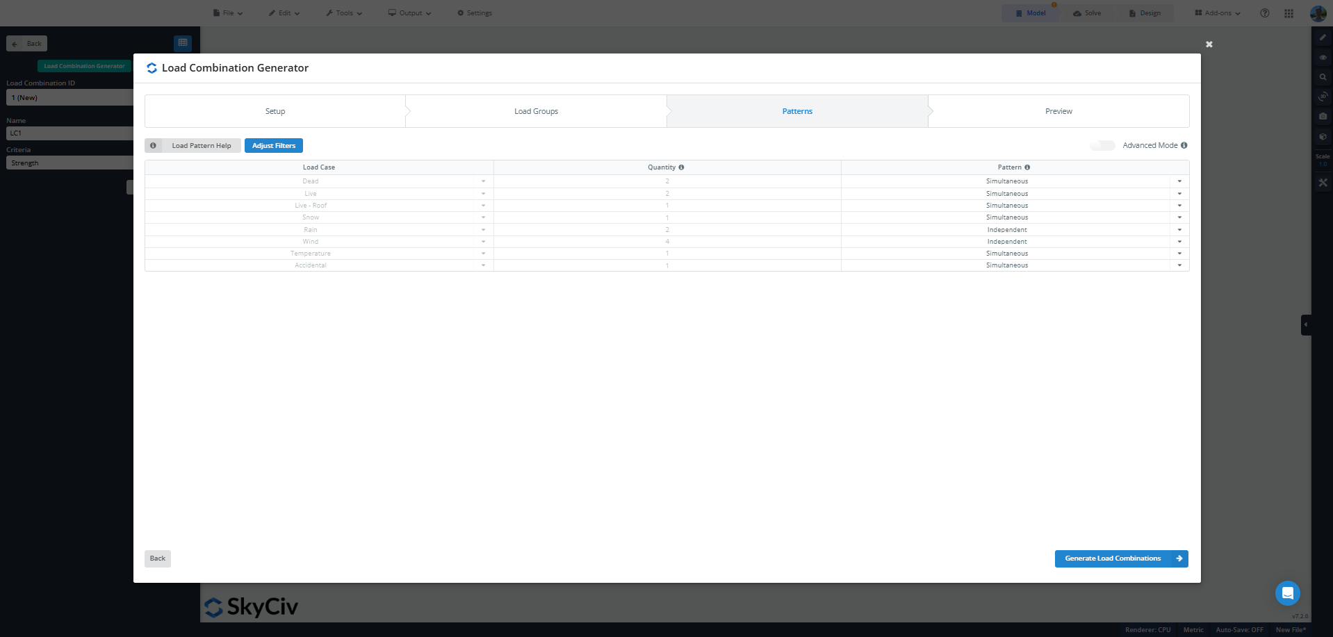 Load Combination Generator