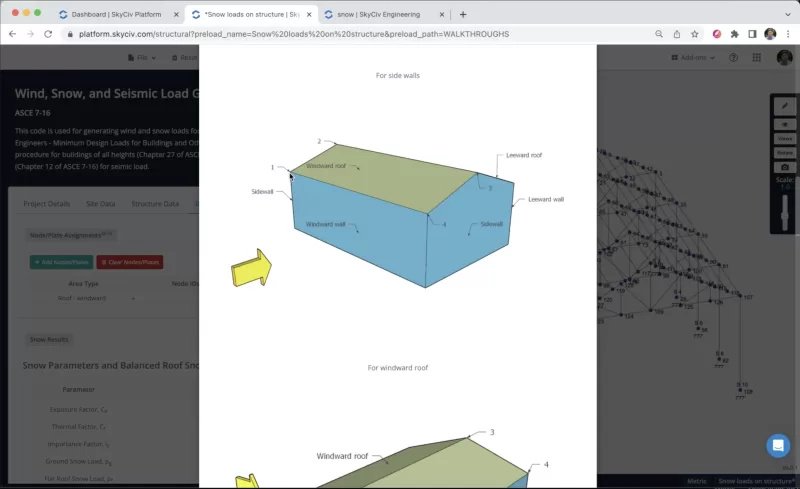 ExpliToit au ventt au vent sur S3D Windward roof explanation on S3D