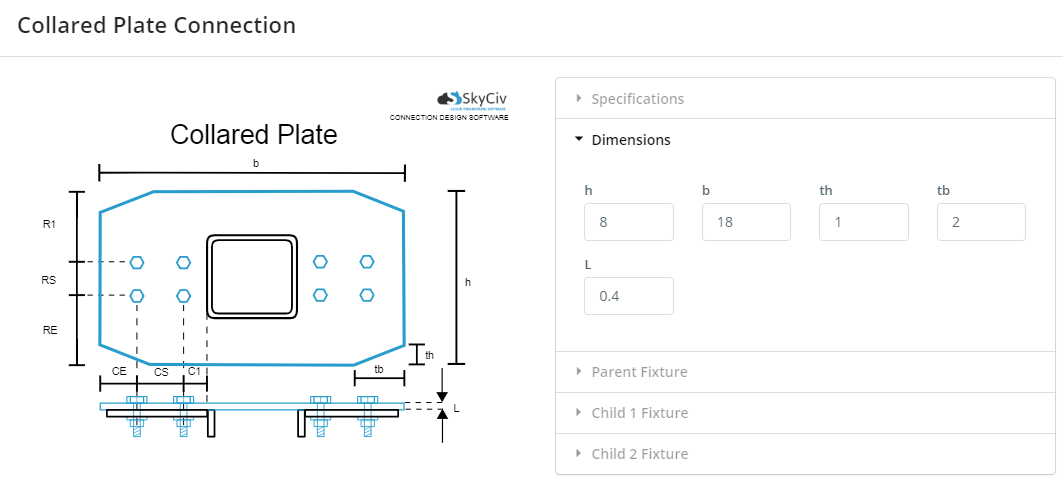 edit a connections dimensions