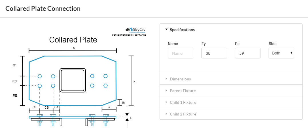 edit a connections specifications